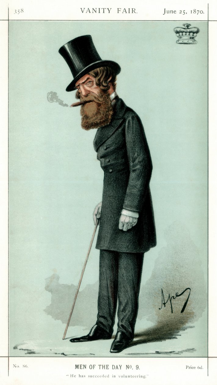Han er lykkedes med frivilligt arbejde, Viscount Ranelagh, 1870. af Carlo Pellegrini