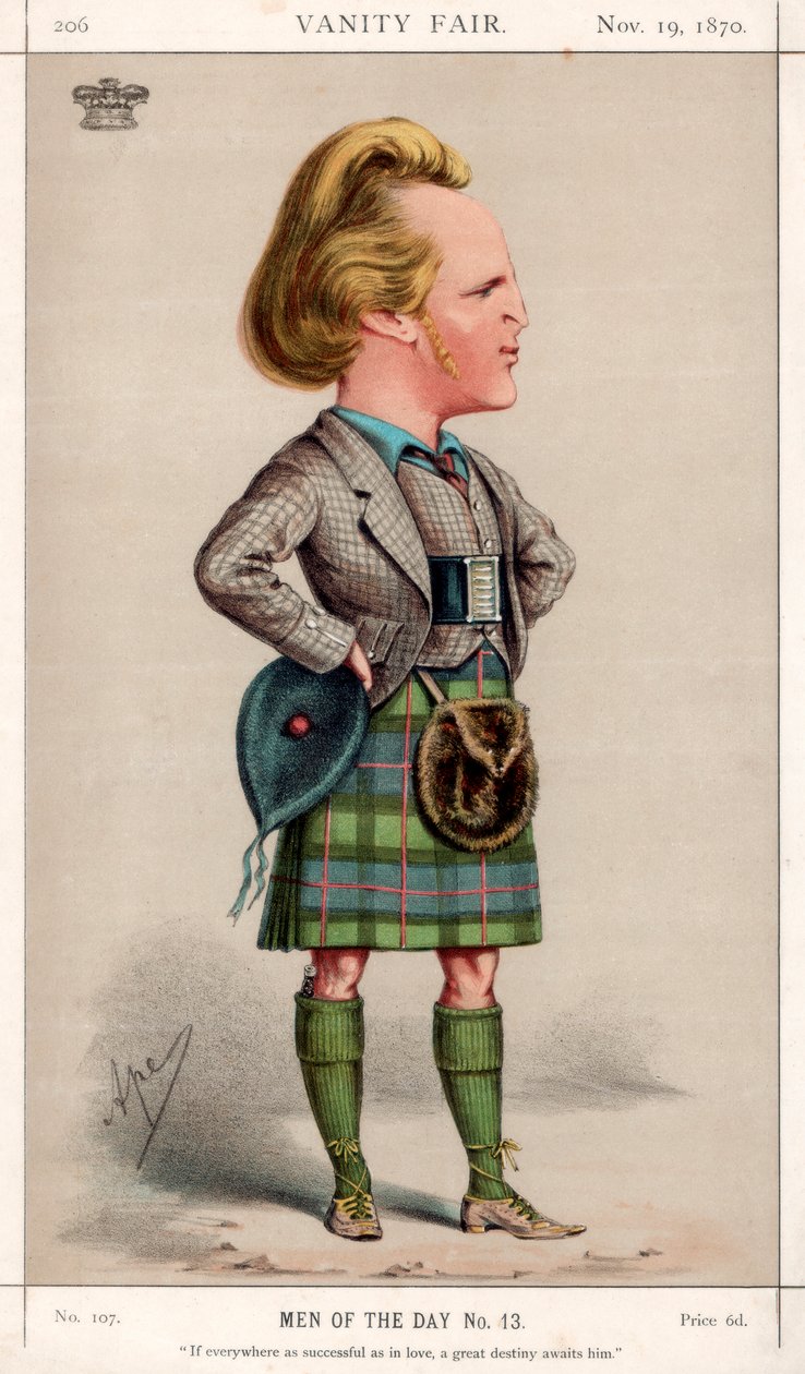 Hvis overalt så vellykket som i kærlighed, venter ham en stor skæbne, 1870. af Carlo Pellegrini