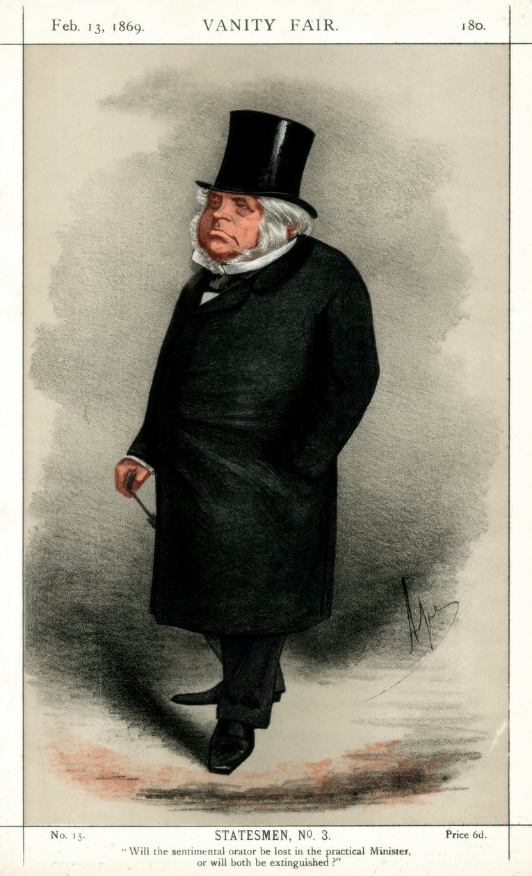John Bright, britisk radikal og liberal politiker, 1869. af Carlo Pellegrini
