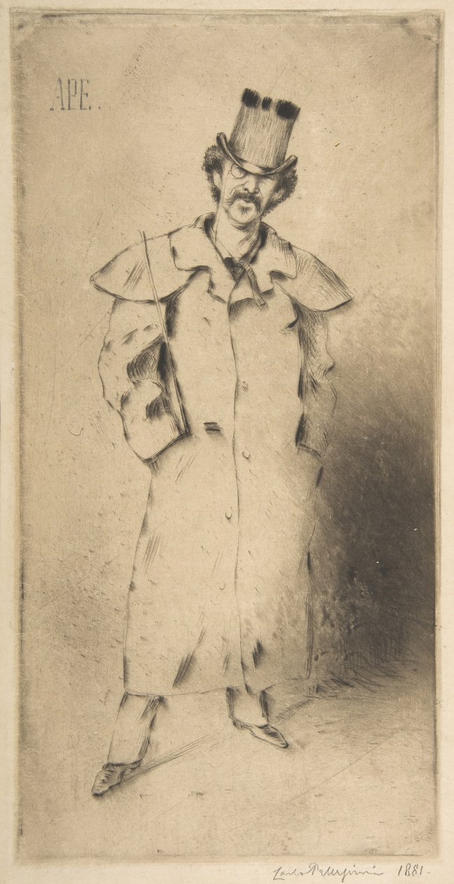 Portræt af Whistler, 1881. af Carlo Pellegrini