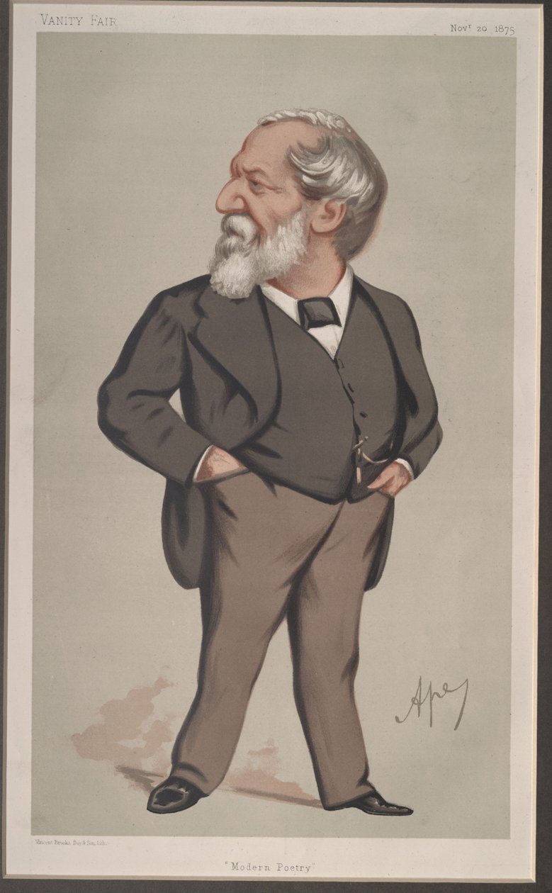 Robert Browning, Vanity Fair, 1875-11-20 af Carlo Pellegrini
