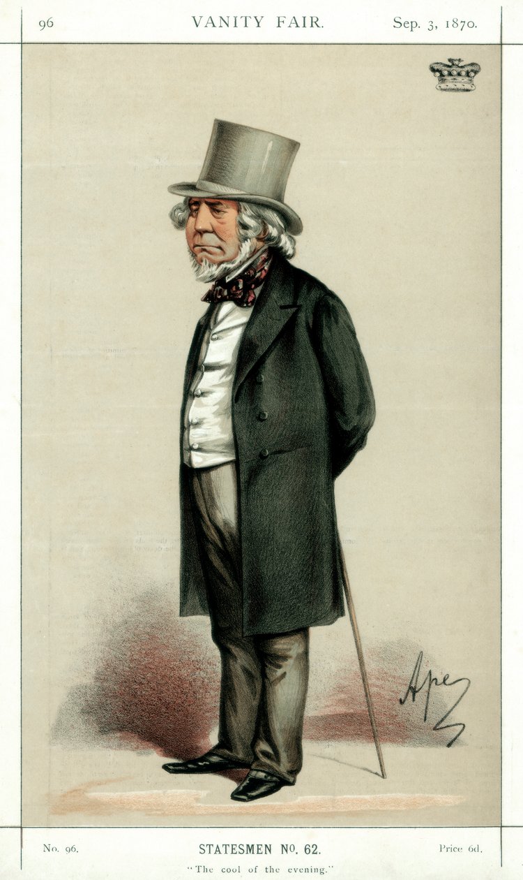 The Cool of the Evening, Lord Houghton, engelsk digter og politiker, 1870. af Carlo Pellegrini
