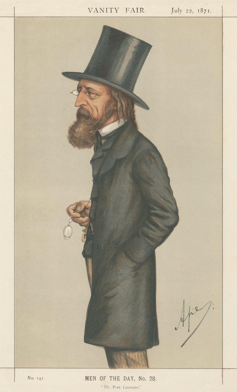 Poet Laureate, Lord A. Tennyson (Vanity Fair-serien) af Carlo Pellegrini