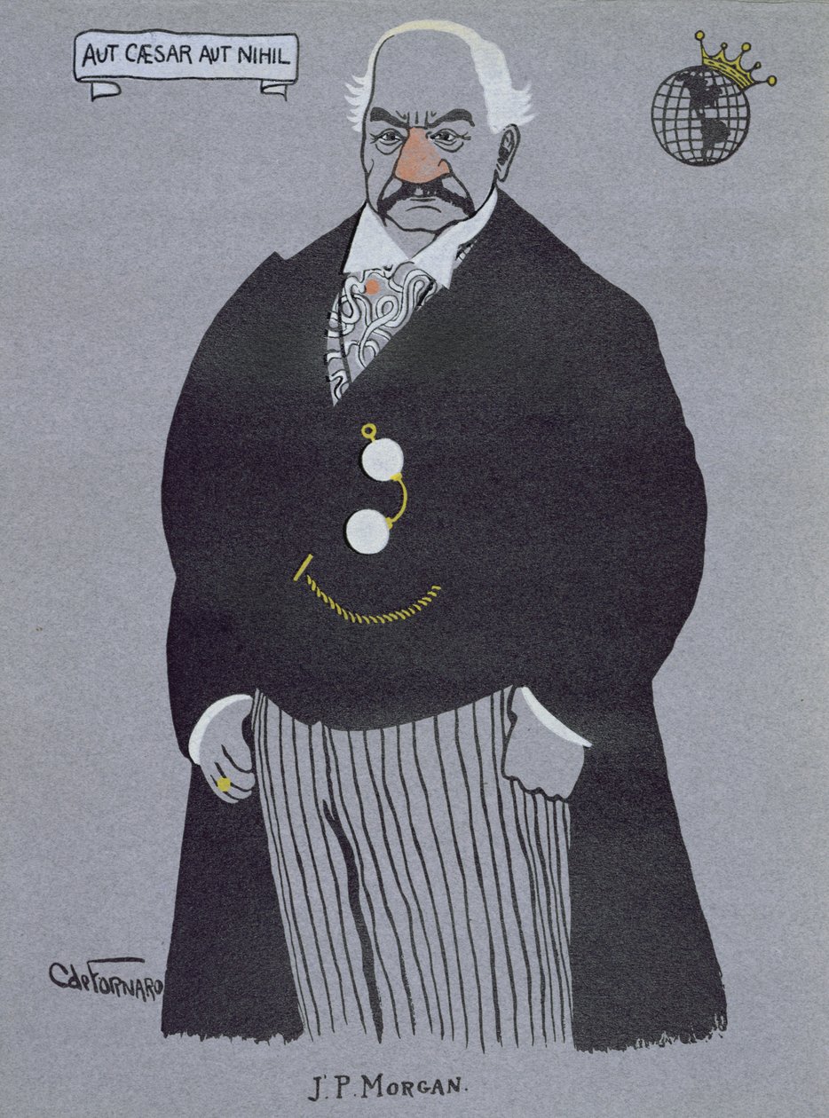 Karikatur af John Pierpont Morgan (1837-1913), fra 