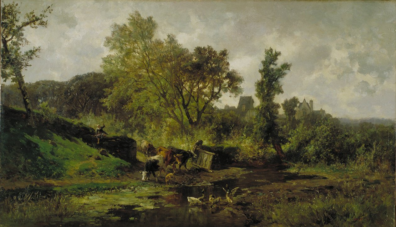 Flamsk landskab af Carlos de Haes