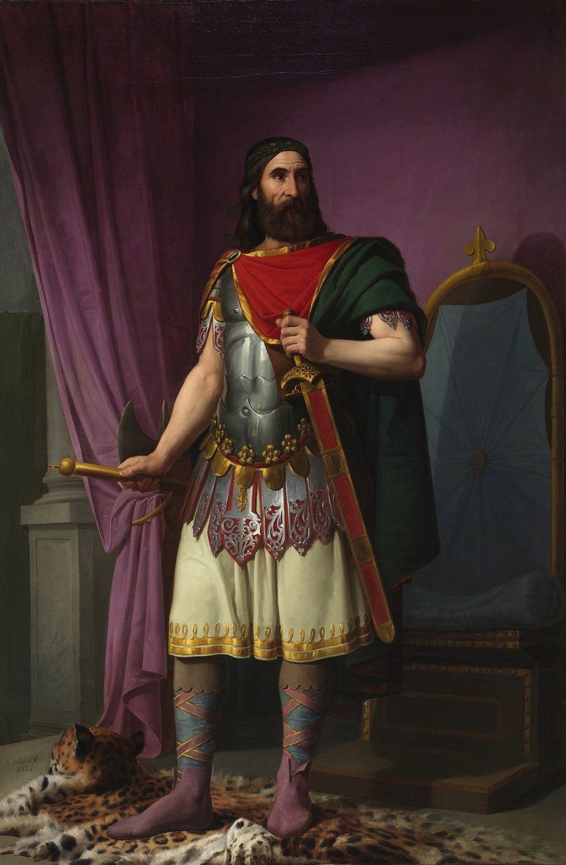 Egica, vestgoternes konge, 1853 af Carlos María Esquivel y Rivas
