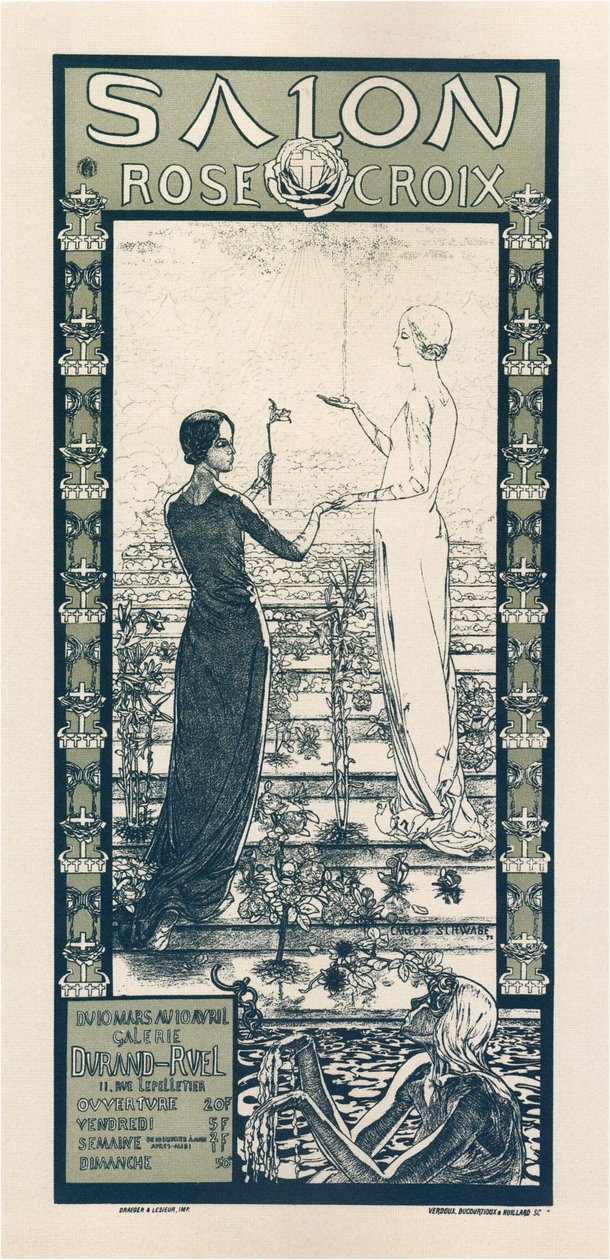 Udstilling af Rose & Cross Society af Carlos Schwabe