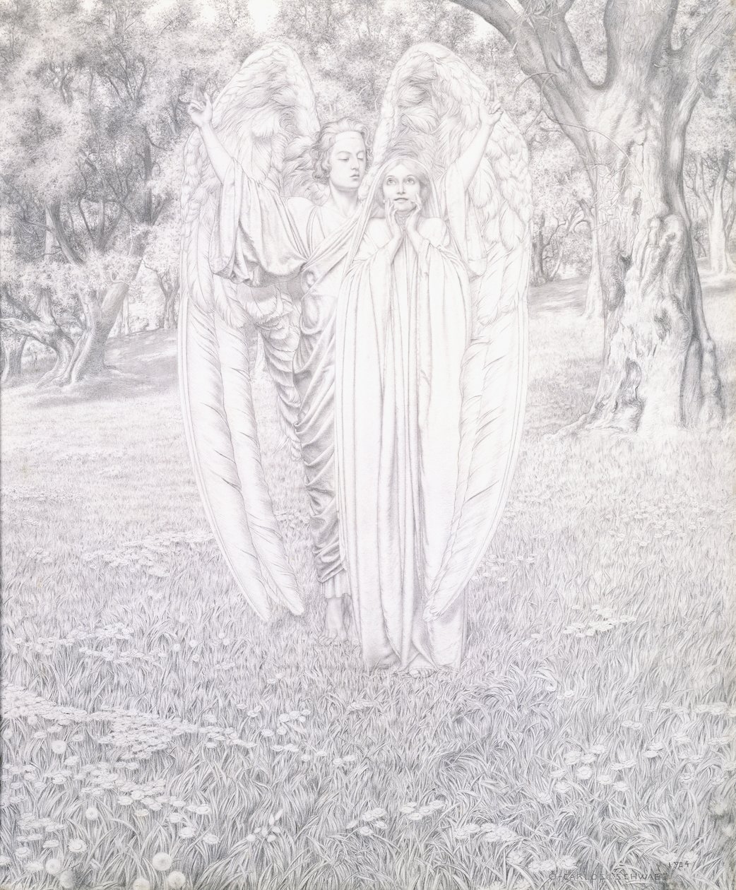 To engle, 1904 af Carlos Schwabe