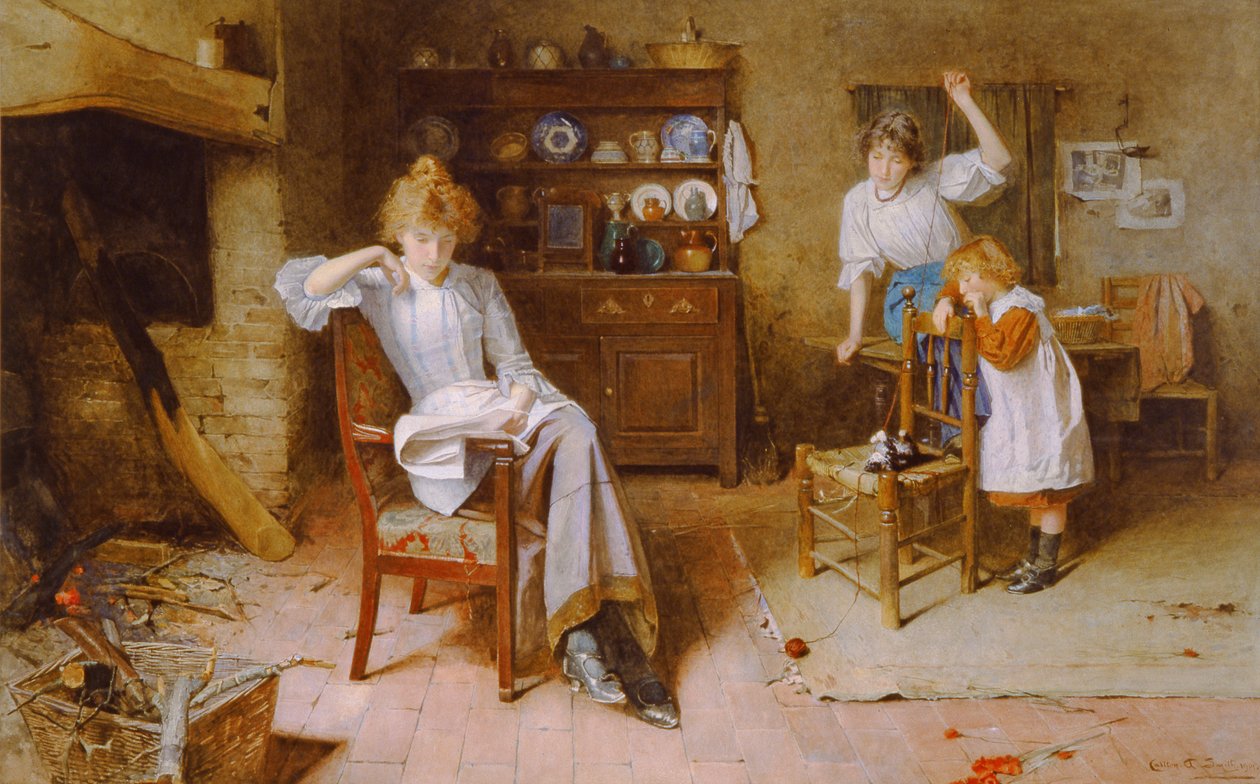 Idle Moments (akvarel på papir) af Carlton Alfred Smith