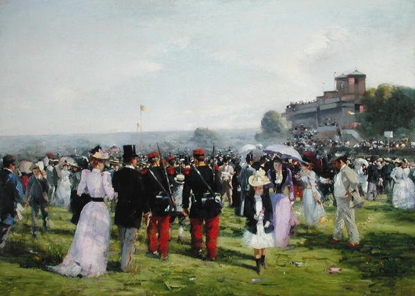 The End of the Races at Auteuil, ca. 1893 (olie på lærred) af Carlton Alfred Smith
