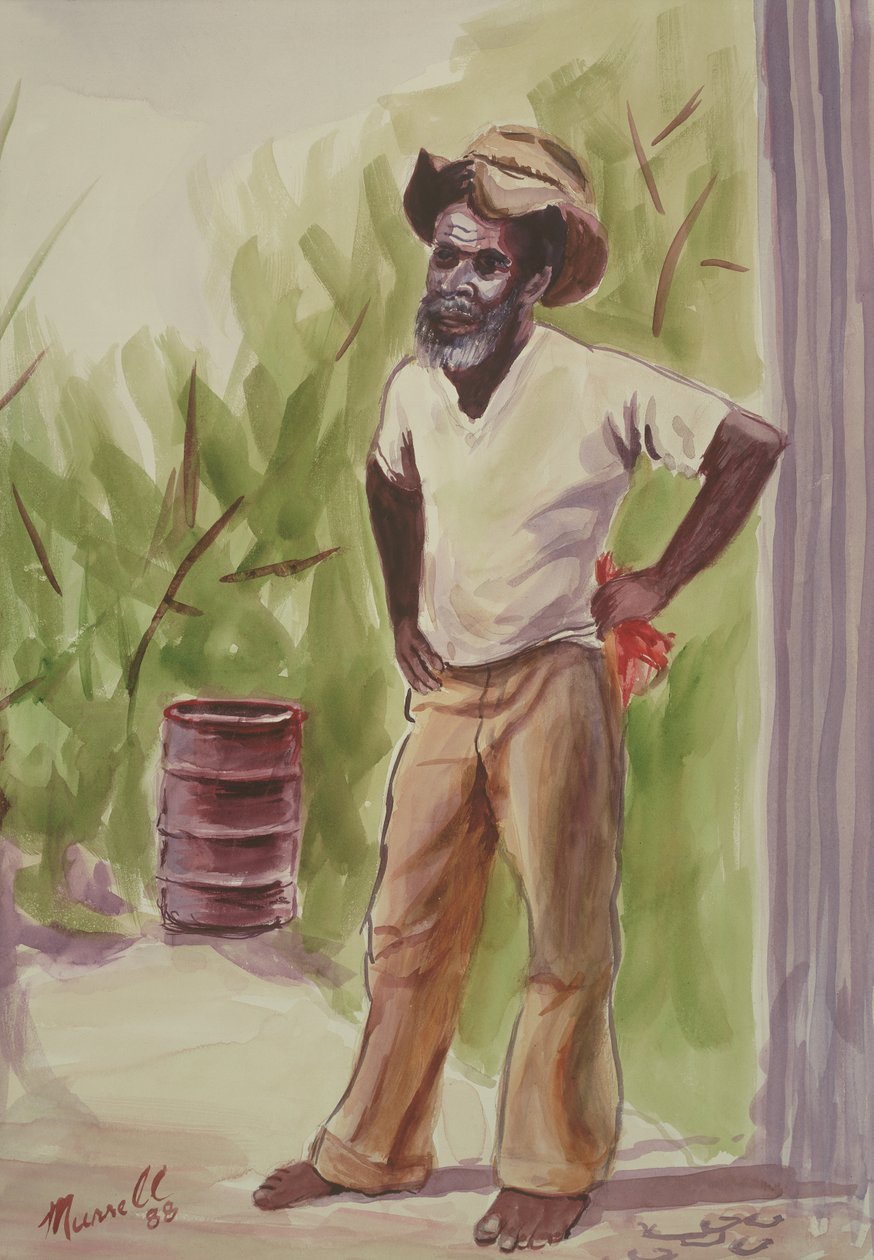 Breaktime, 1989 (wc på papir) af Carlton Murrell