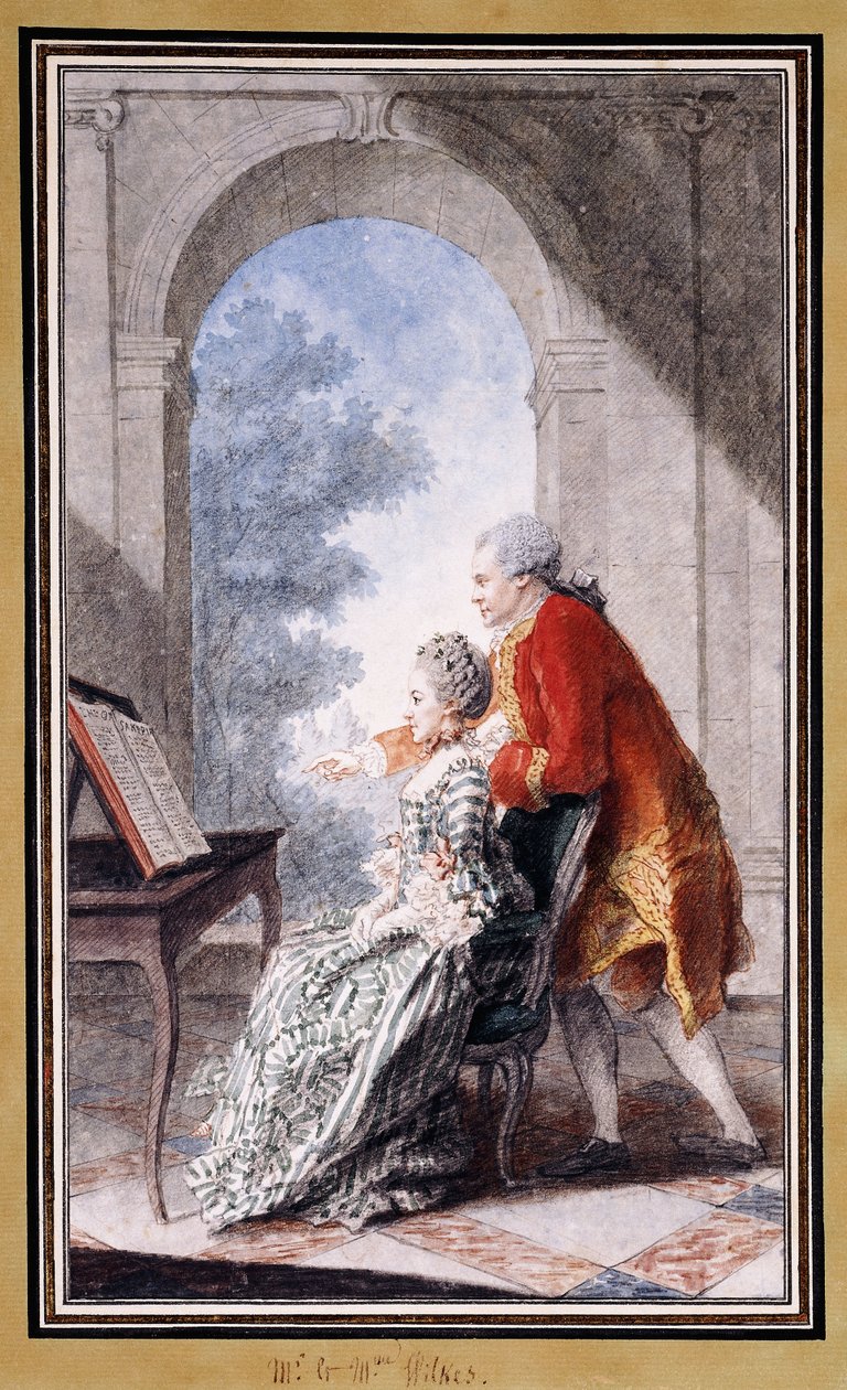 John Wilkes og frøken Gertrude Carmontelle, af Carmontelle