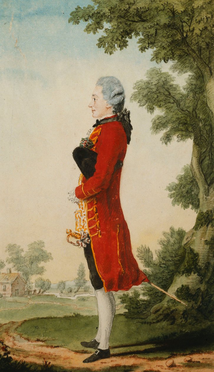 Baron de Talleyrand, i et landskab, af Carmontelle