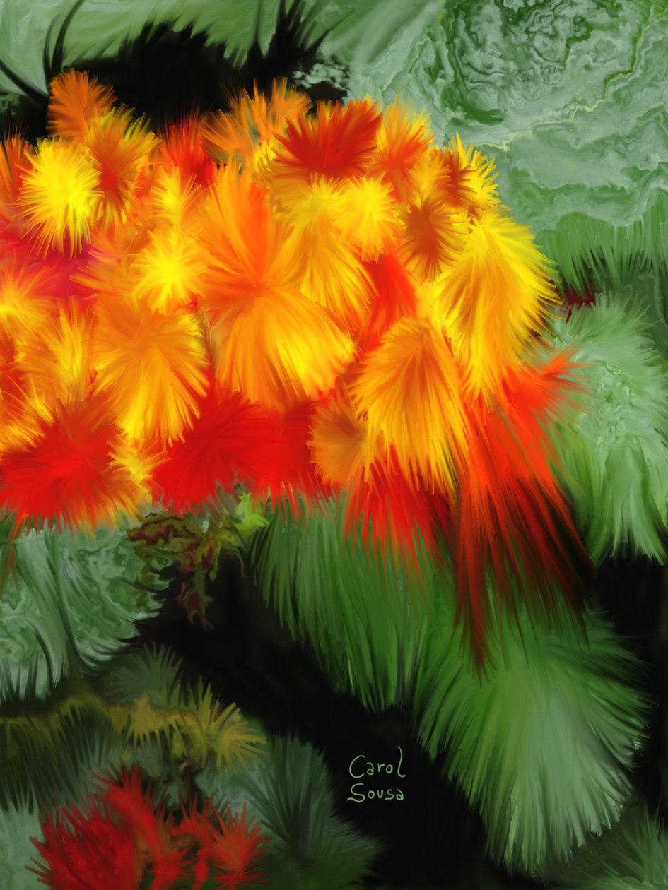 Blomsterfantasi #1 af Carol Sousa Cuello