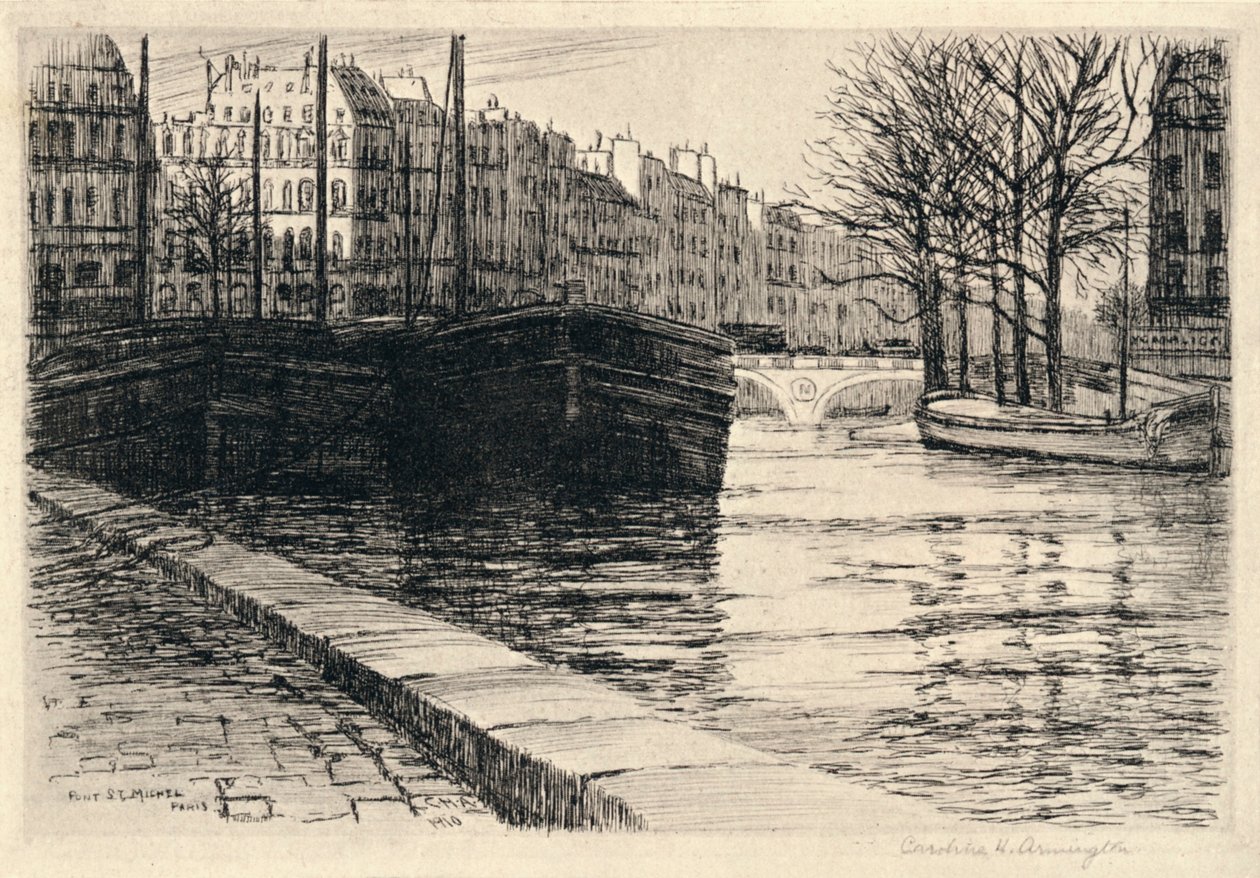 Pont St Michel, 1915 af Caroline Helena Armington