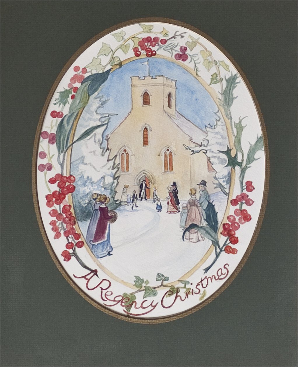 Regency Christmas, 2008 (wc på papir) af Caroline Hervey Bathurst