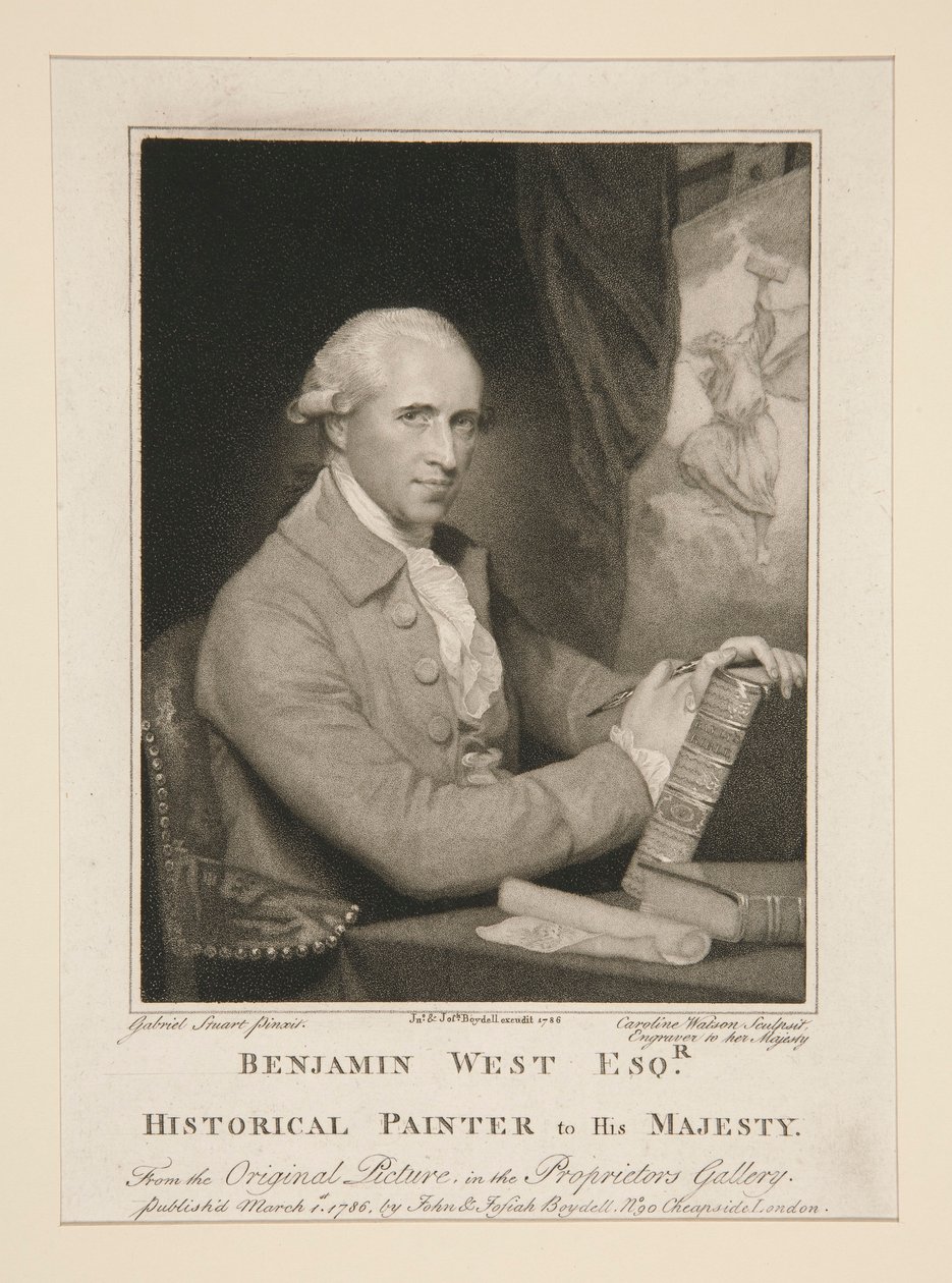 Benjamin West Esq.r / Historisk maler til Hans Majestæt af Caroline Watson