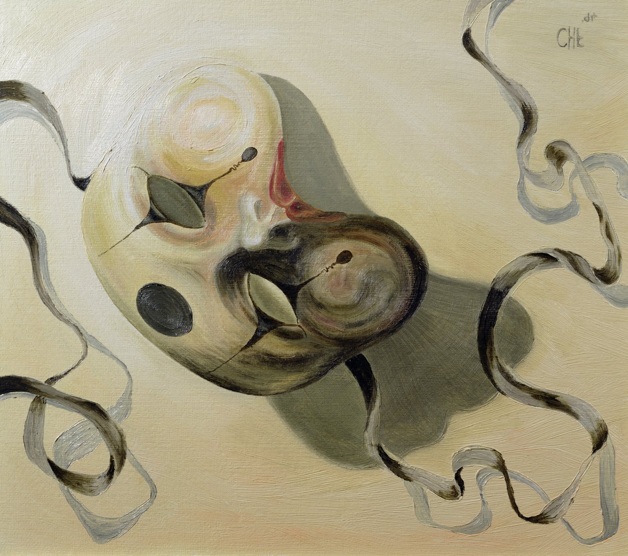Carnival Mask I (olie på papir) af Carolyn Hubbard Ford