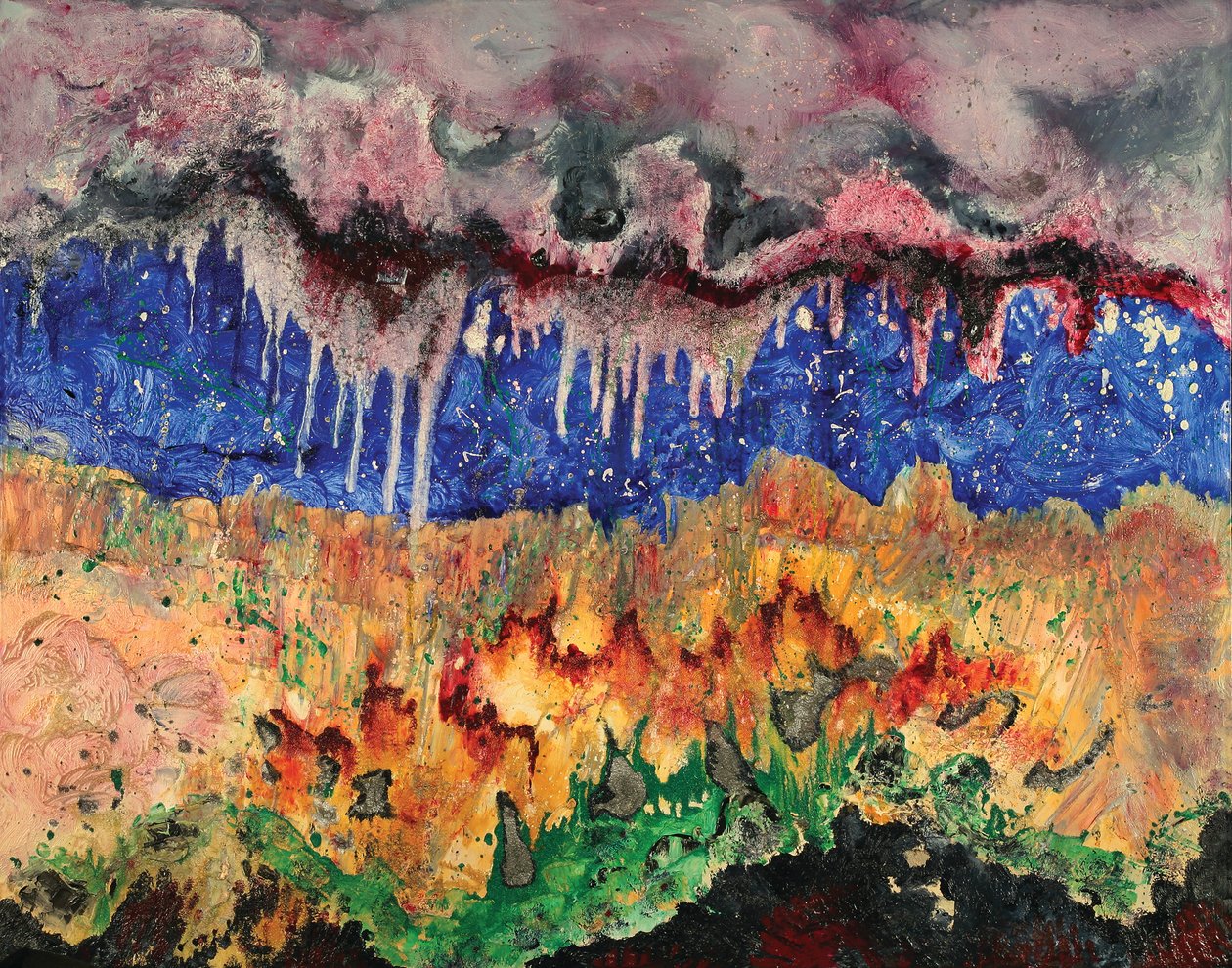 Heart Grotto, 2006 (olie på lærred) af Carolyn Mary Kleefeld