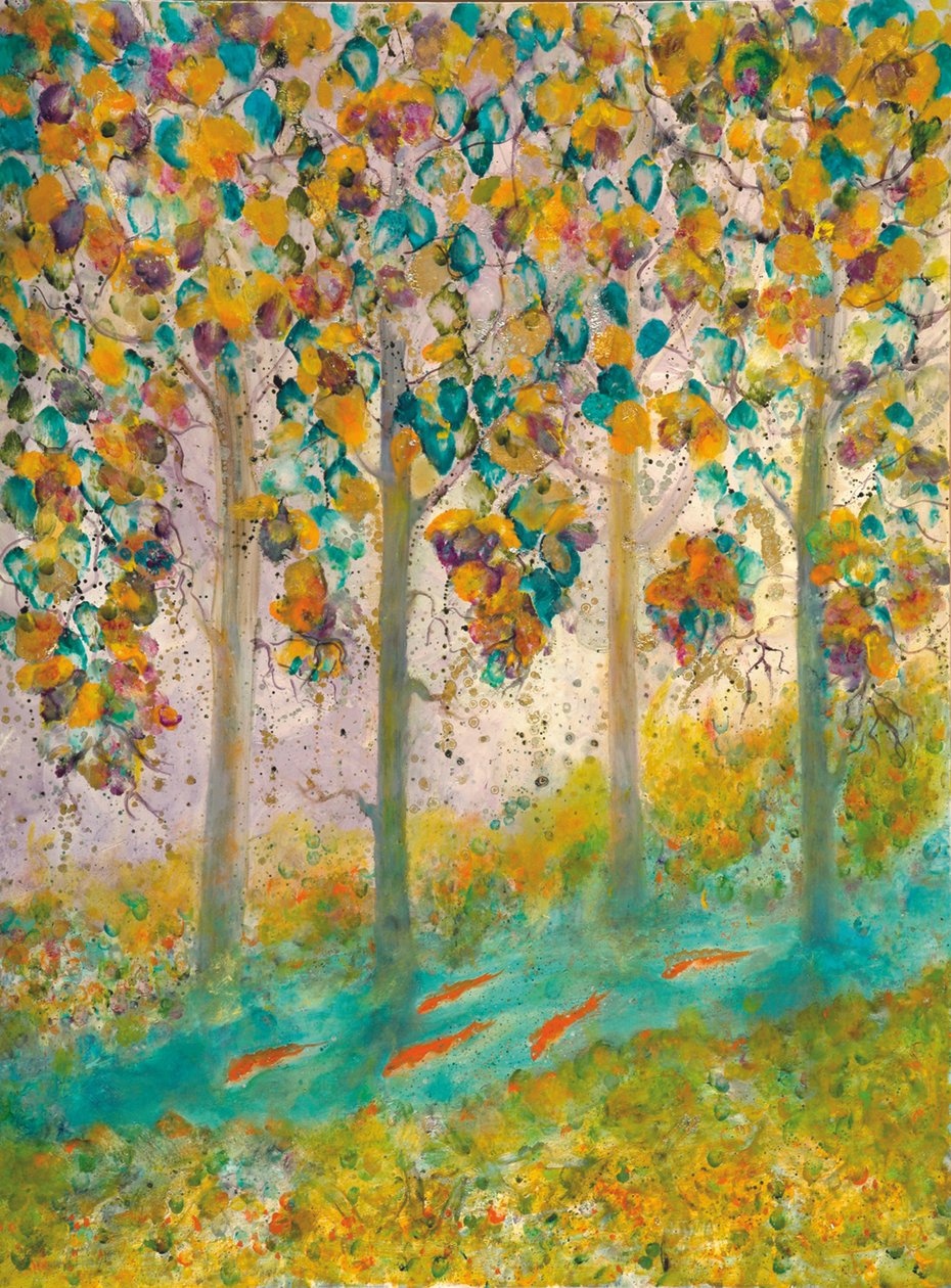 Tree Raku, 2000 (olie på lærred) af Carolyn Mary Kleefeld