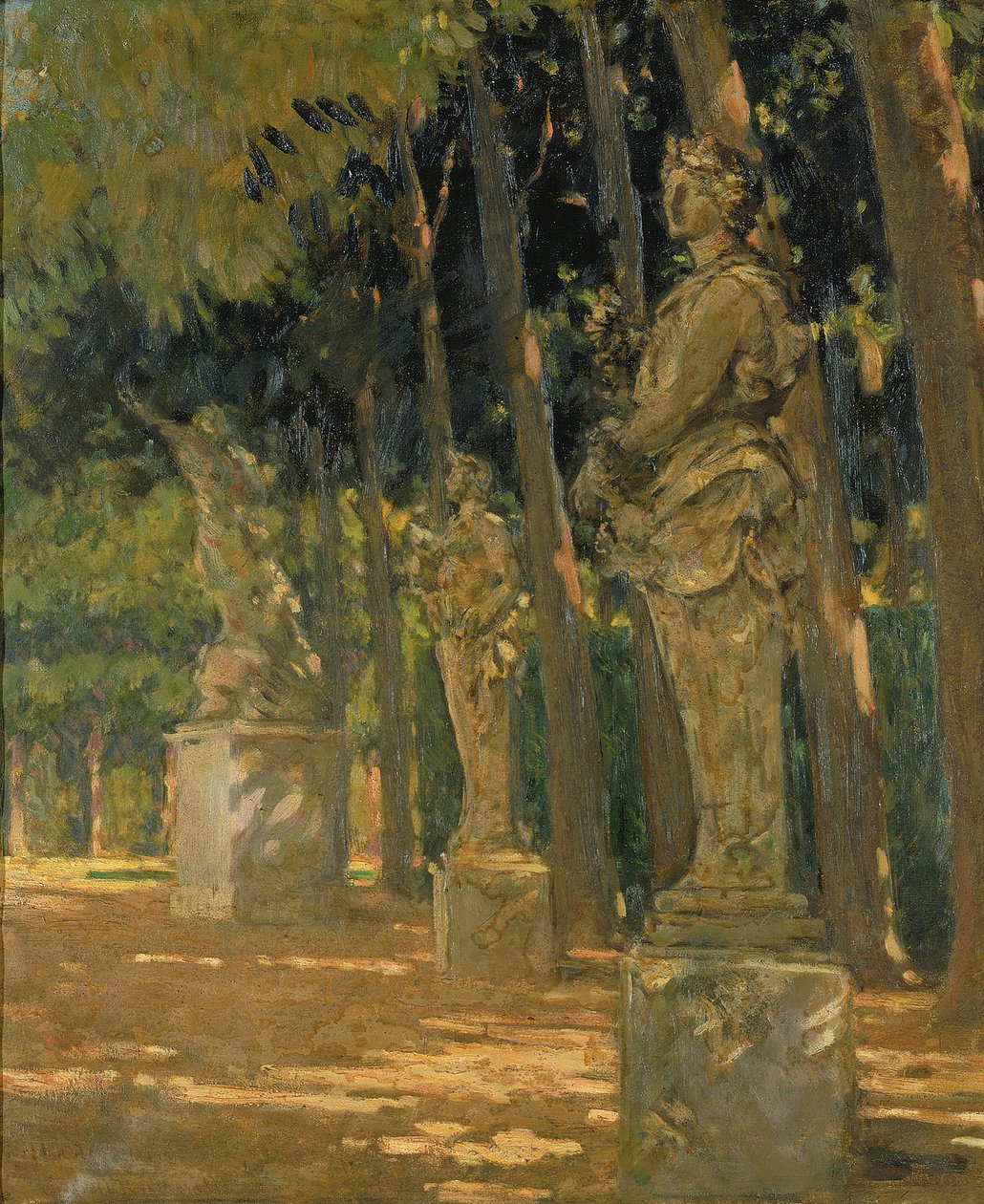 Carrefour ved slutningen af Tapis Vert, Versailles, 1913. af Carroll Beckwith