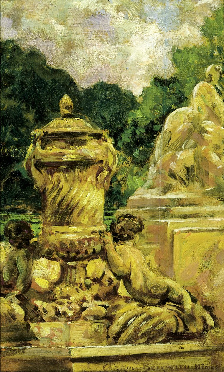 Fountain Garden i Nimes, Frankrig, 1911. af Carroll Beckwith