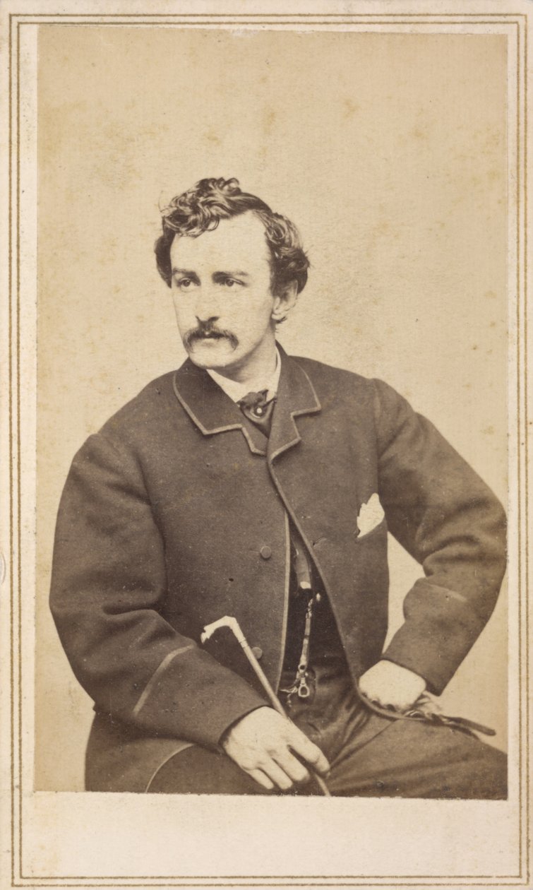 Carte de visite af John Wilkes Booth, 1862 (albumin print på kort) af Case and Co. Silsbee