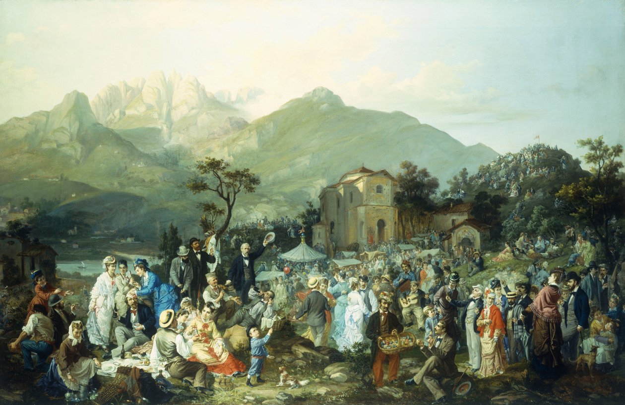 En landsbyfestival af Casimiro Radice