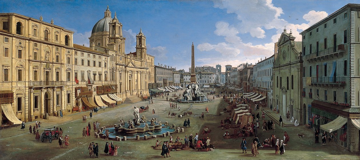 Piazza Navona, Rom af Gaspar van Wittel