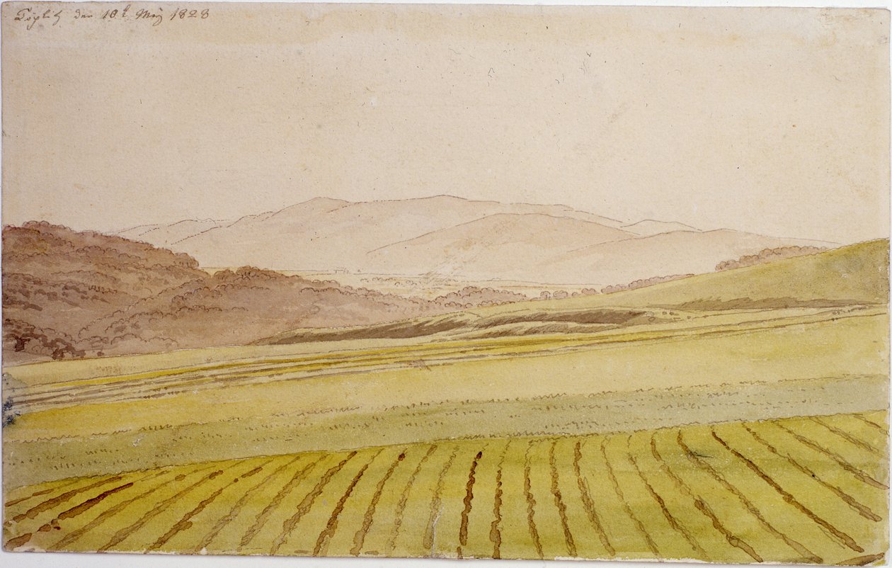 Bohemisk landskab af Caspar David Friedrich