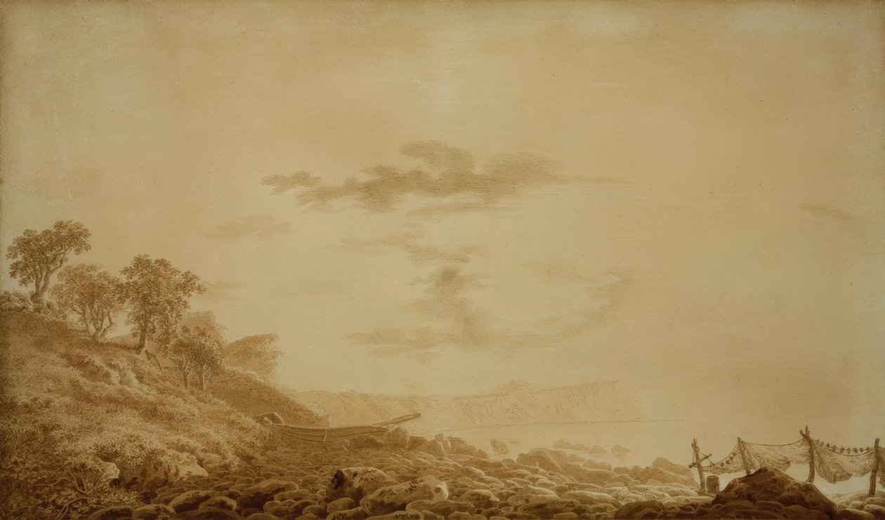 Udsigt over Arkona ved måneskin af Caspar David Friedrich