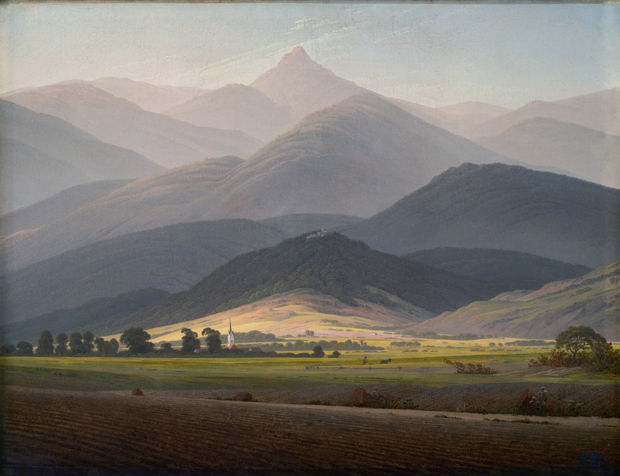 Udsigt fra Warmbrunn til den lille balaclava af Caspar David Friedrich