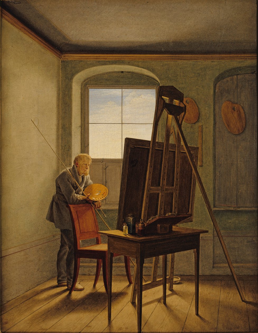Caspar David Friedrich i sit studie af Caspar David Friedrich