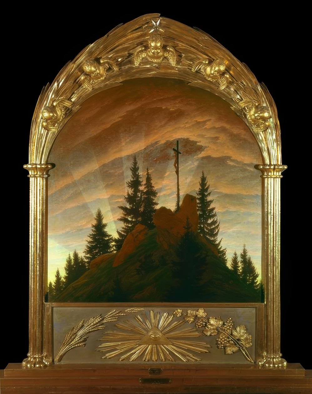 Korset i bjergene af Caspar David Friedrich