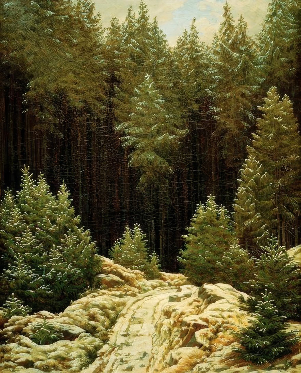 Tidlig sne af Caspar David Friedrich