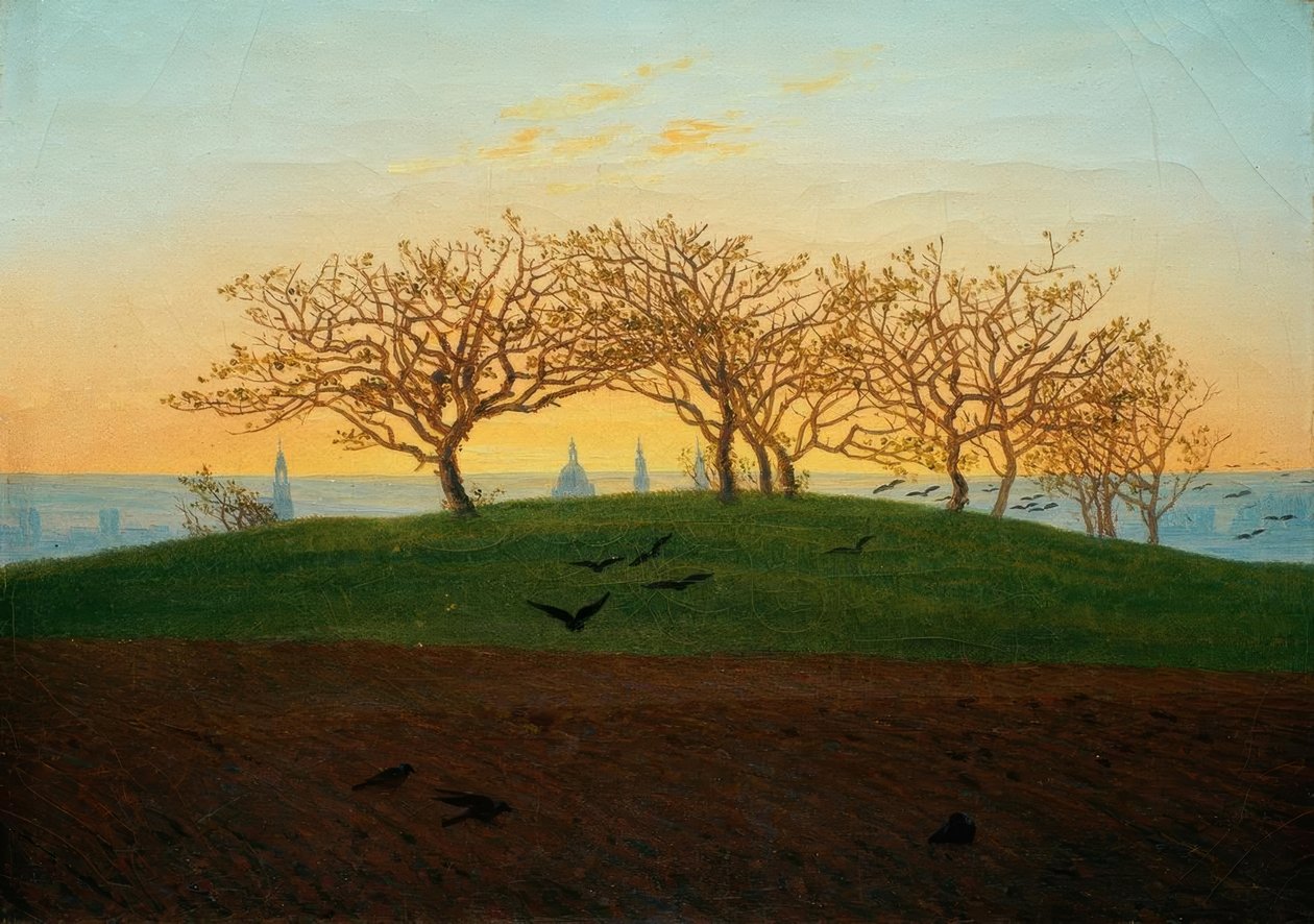 Hill med Bruchacker nær Dresden af Caspar David Friedrich