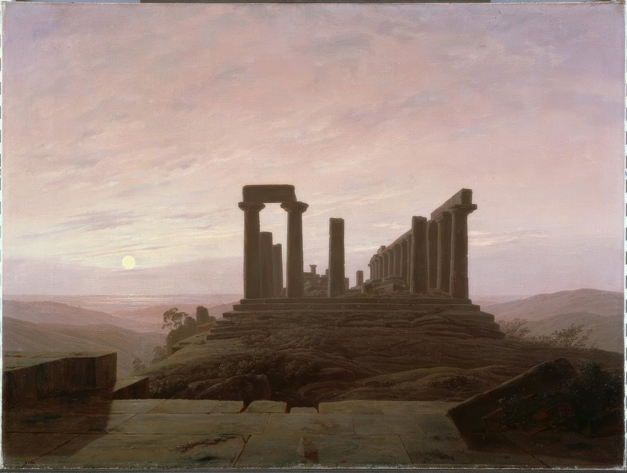Junotempel i Agrigent af Caspar David Friedrich