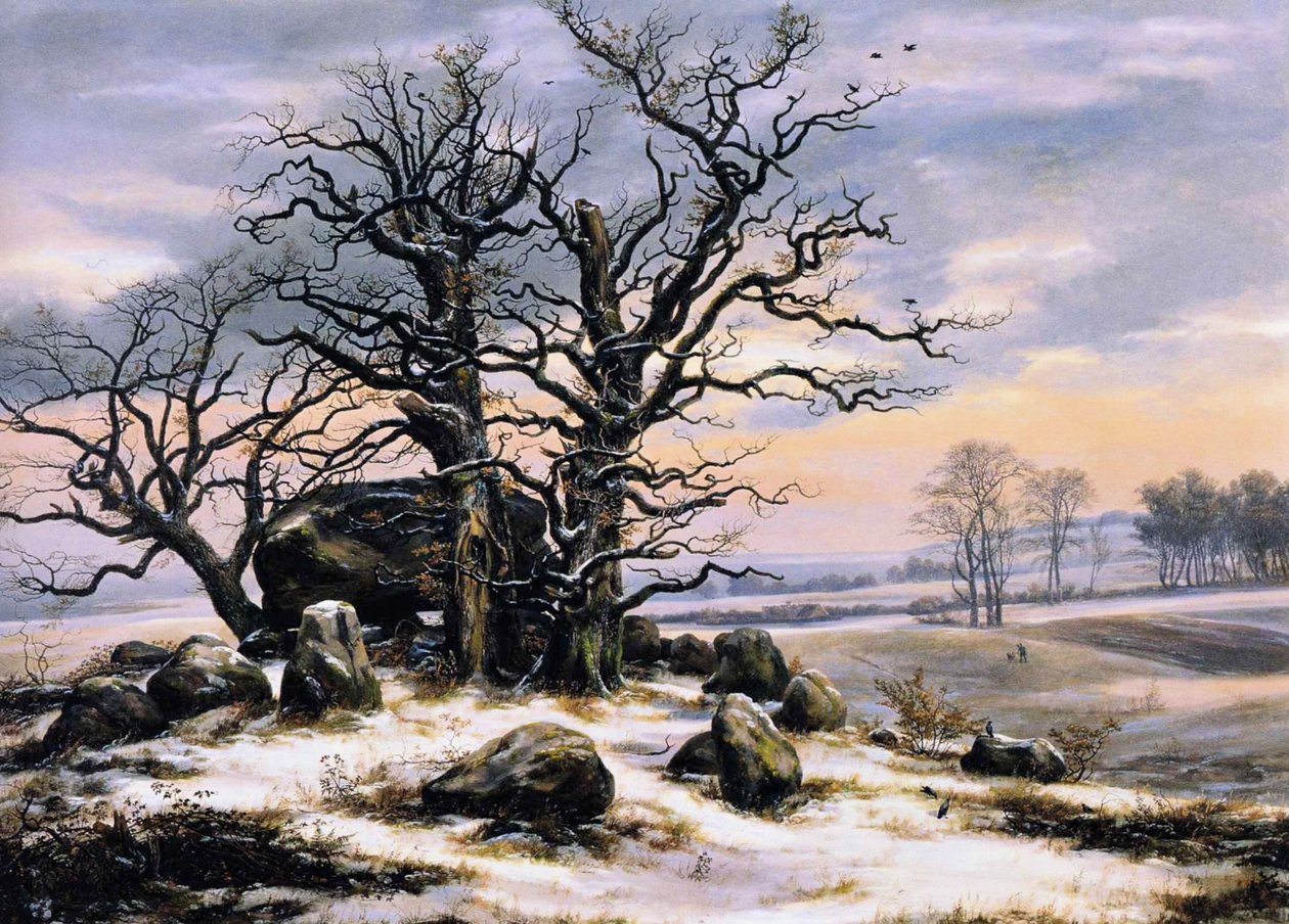 Megalith Grave om vinteren af Caspar David Friedrich