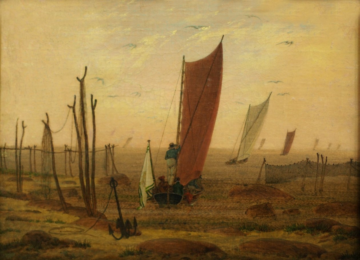 I morgen (afgang af bådene) af Caspar David Friedrich