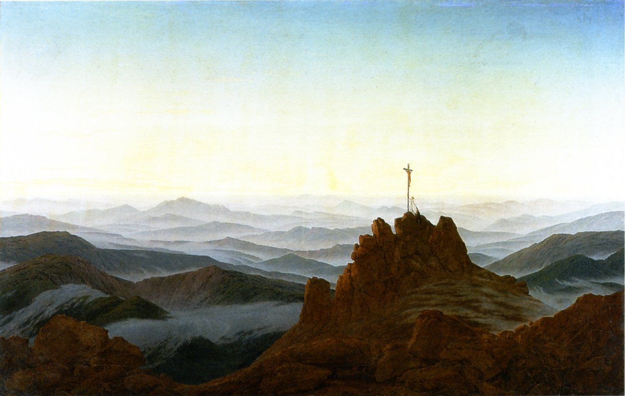 I morgen i Giant Mountains af Caspar David Friedrich