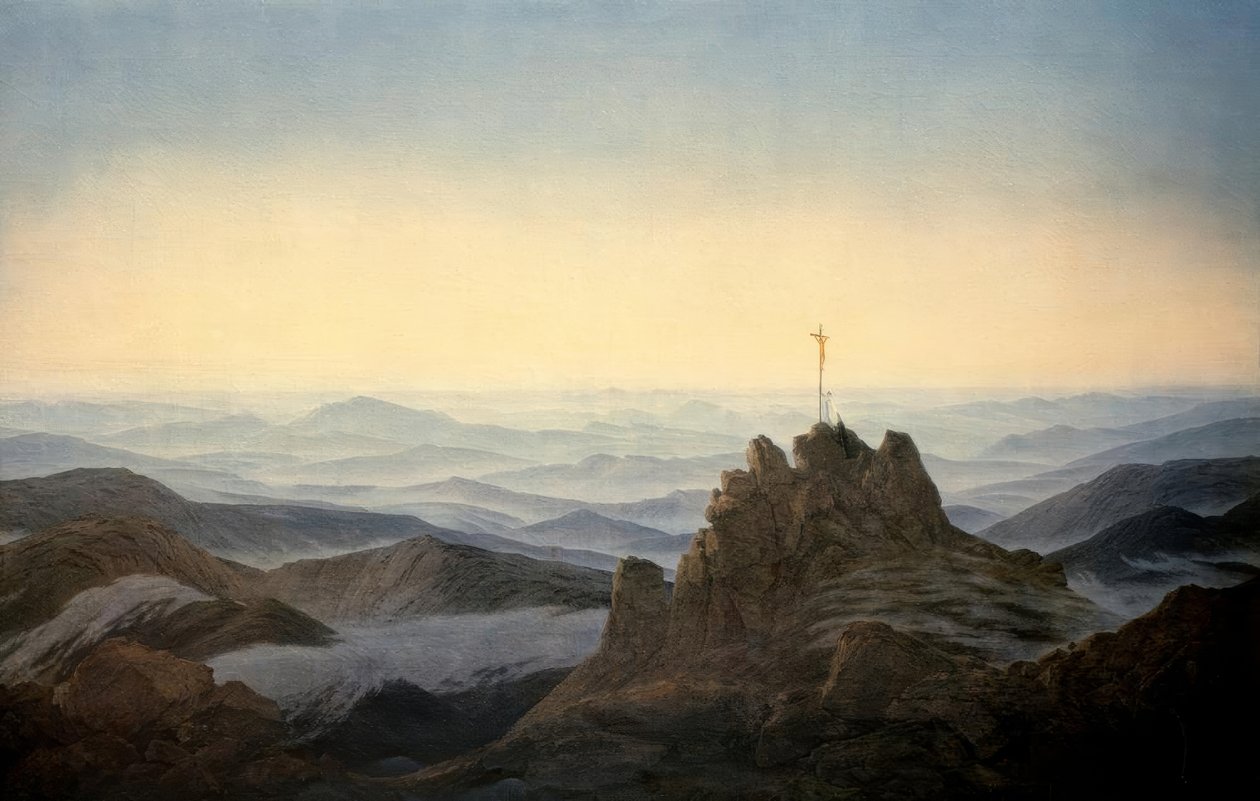 I morgen i Kæmpebjergene af Caspar David Friedrich