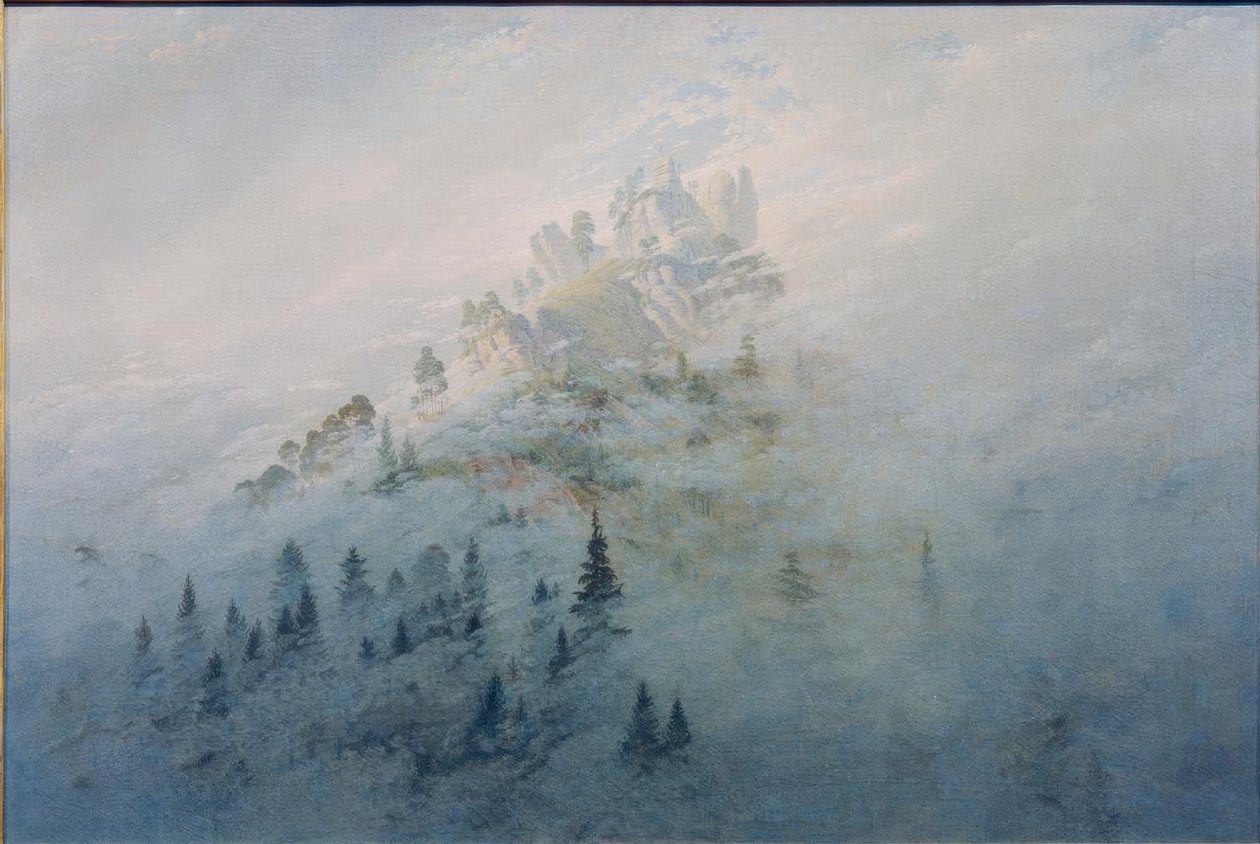 Morgentåge i bjergene af Caspar David Friedrich