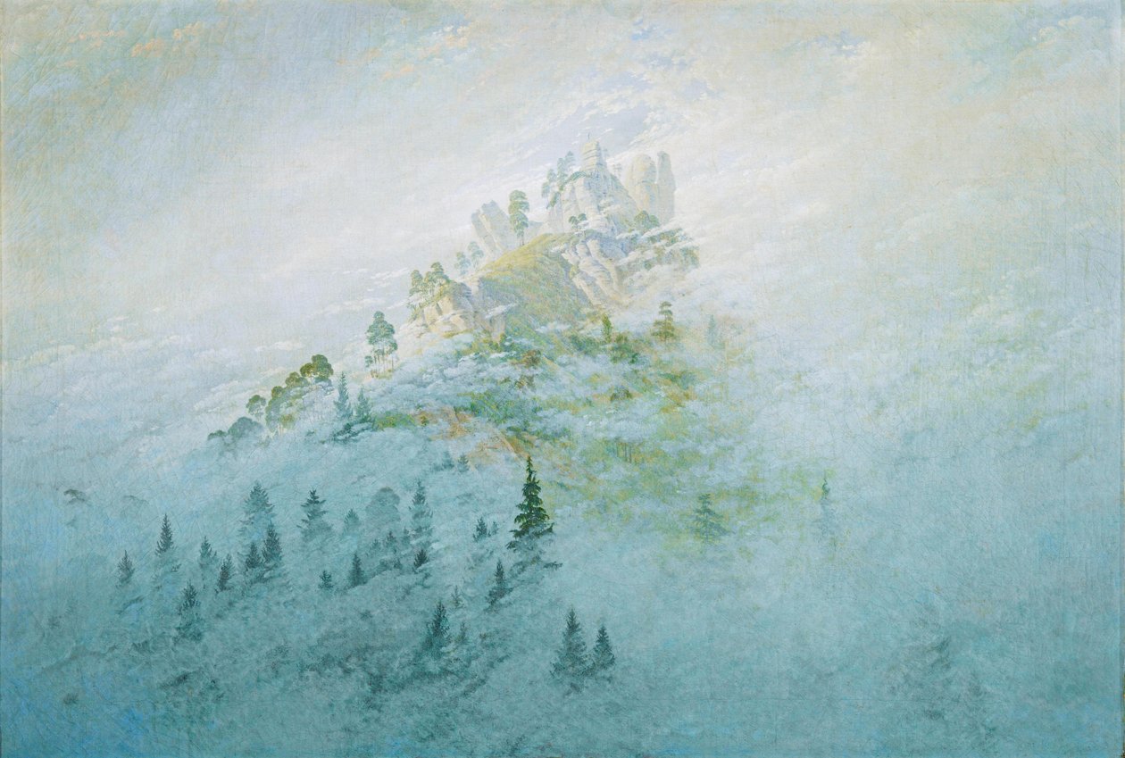 Morgentåge i bjergene af Caspar David Friedrich