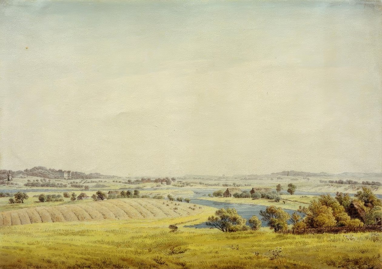 Rügen-landskab (udsigt over Putbus) af Caspar David Friedrich