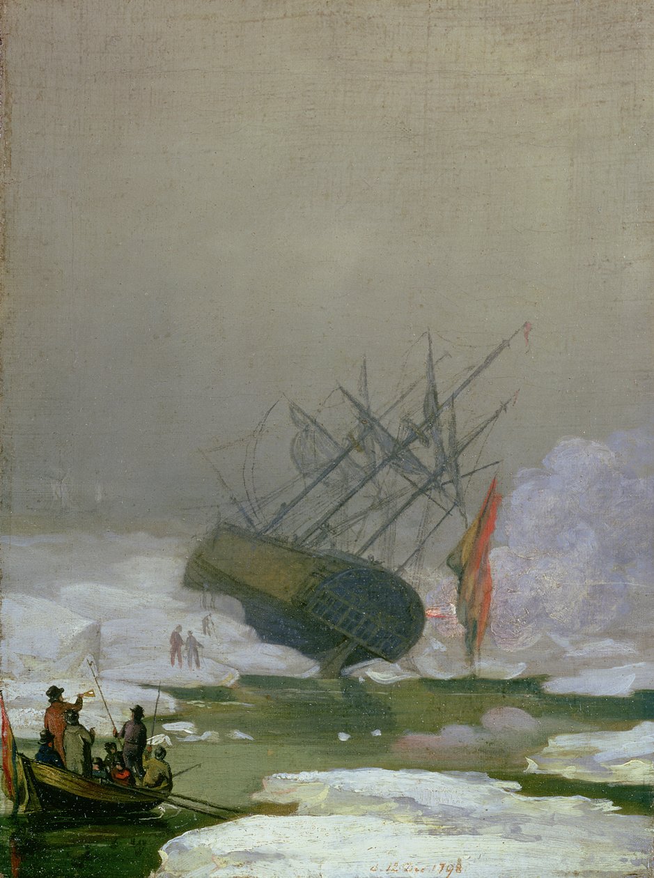 Skib i Polarhavet, 12. december 1798 af Caspar David Friedrich