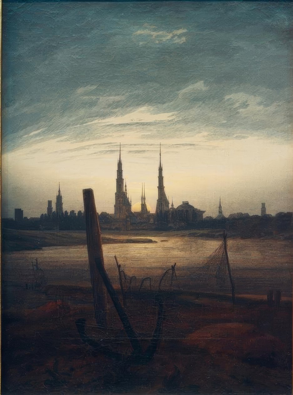 By ved måneopgang af Caspar David Friedrich