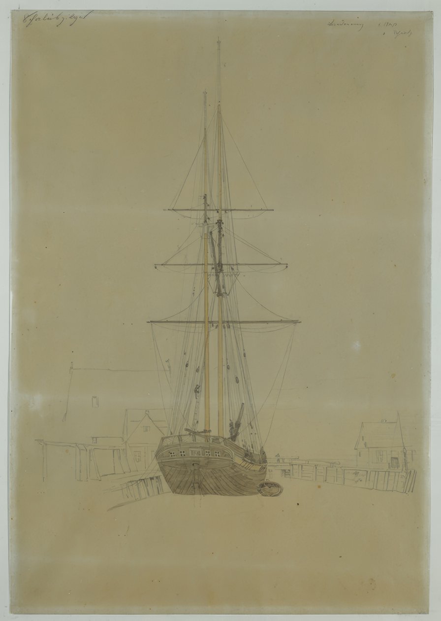 Studie af en to-master af Caspar David Friedrich