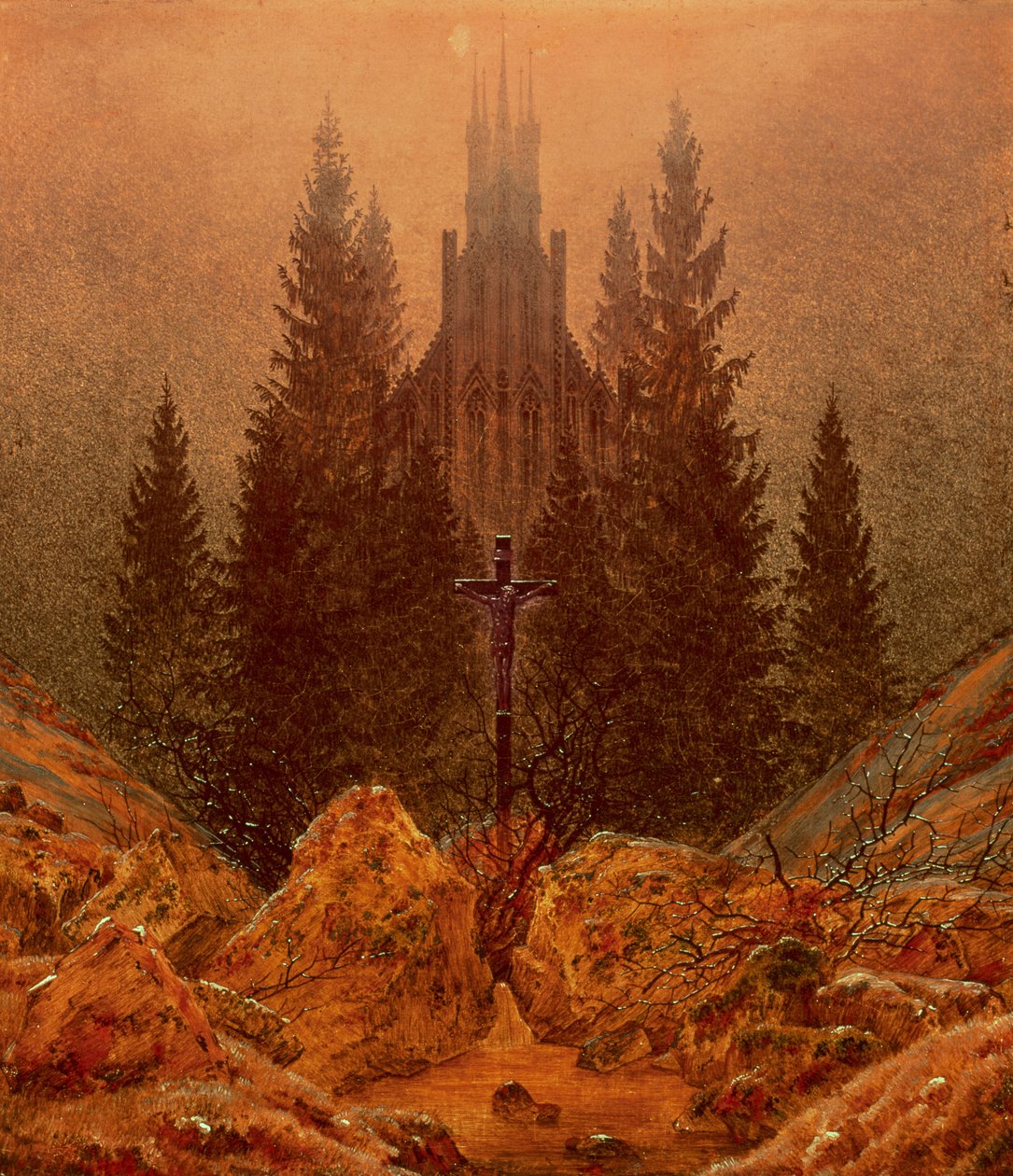 Korset i bjergene, 1812 af Caspar David Friedrich