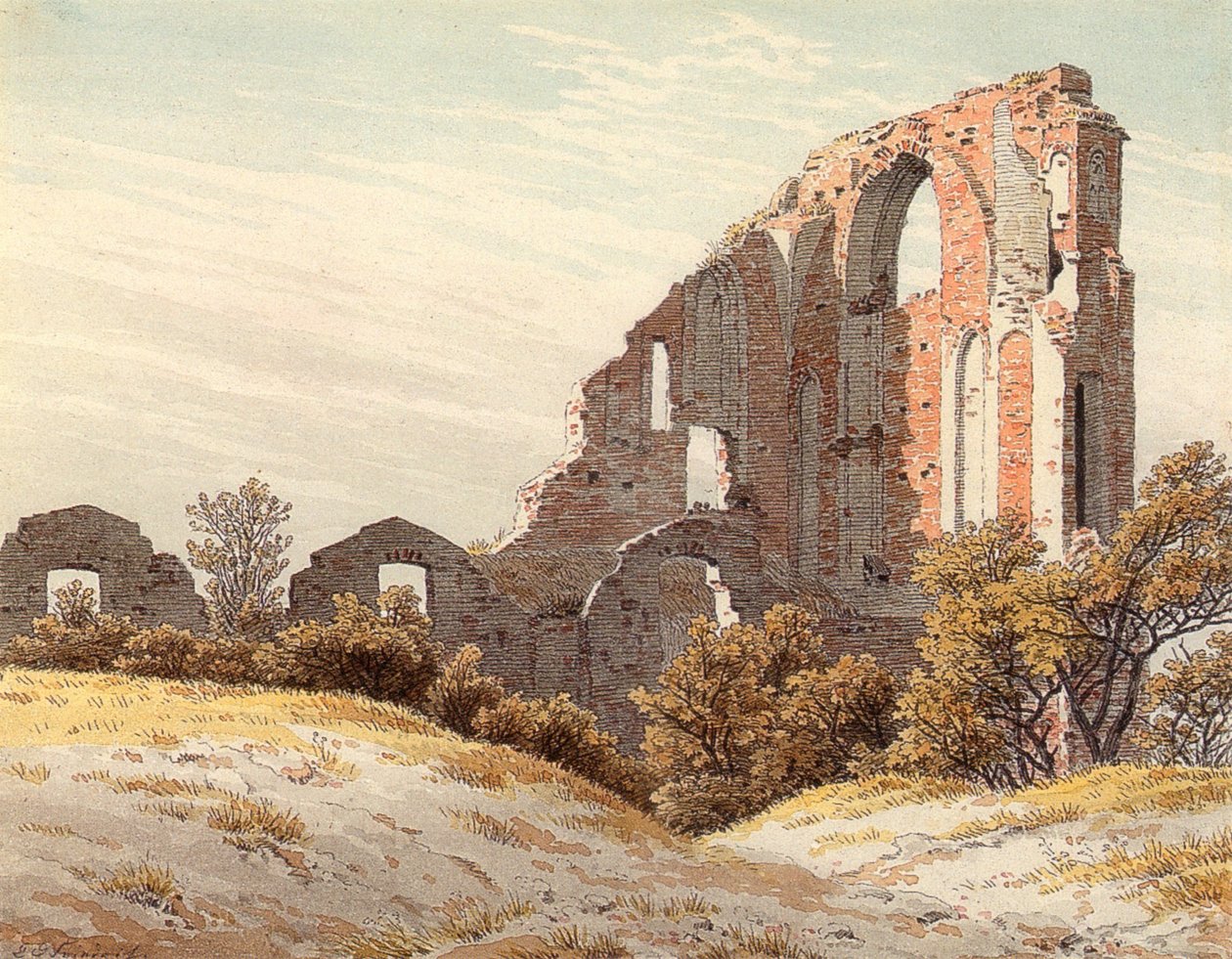 Ruinerne af Eldena af Caspar David Friedrich