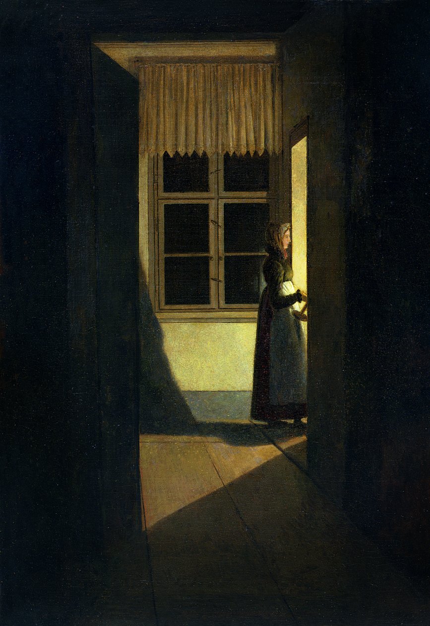 Kvinden med lysestagen, 1825 af Caspar David Friedrich